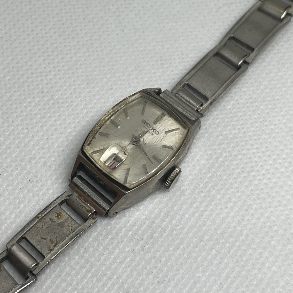 Seiko Chorus Watch Women Silver Dial Silver Tone Date Manual 2118-3250 READ